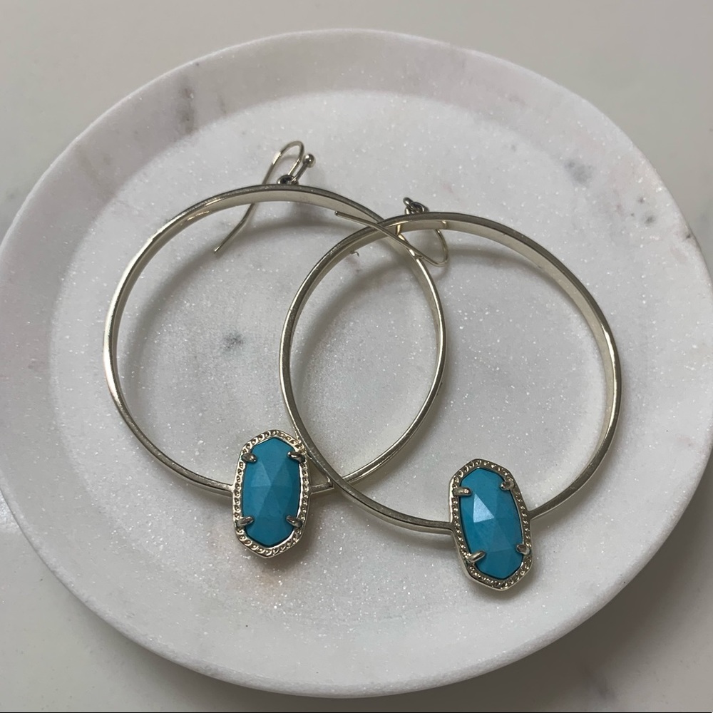 Kendra Scott | Elora Hoop Earrings In Turquoise